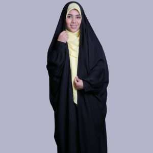 چادر مشکی آستین دار پلیسه ای کژال