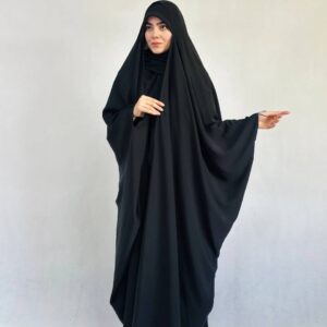 چادر مشکی عربی اصیل فیدر ساده نورا
