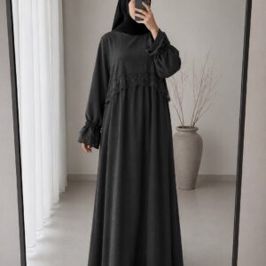 عبا مشکی دانتل صبا